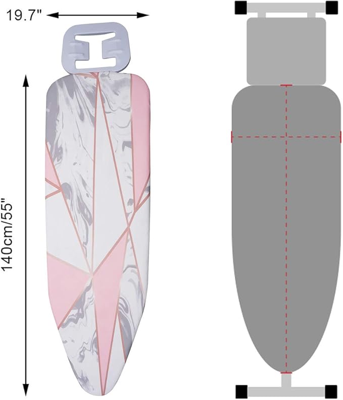 Ironing Board Cover and Pad Extra Thick Padding 19 X 50 Inch Fits Large and - Image 2