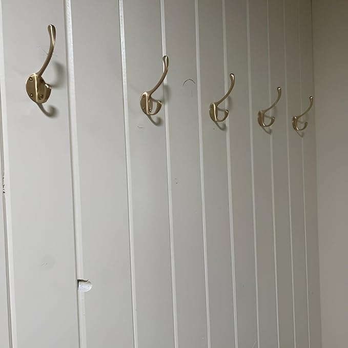 Soild Brass Wall Hooks for Hanging, Antique Brass Coat Hooks Wall Mounted - Image 7