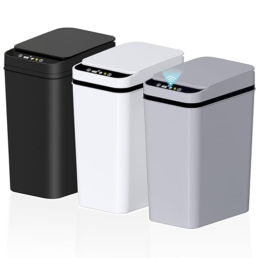 3Pack Bathroom Small Trash Can by SecureSpacesCleanerPlaces
