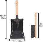 Coal Shovel and Hearth Brush Set Made of Natural Wood and Coco Bristles - Image 2