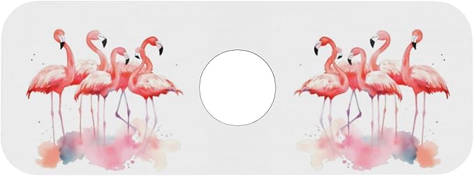 Kitchen Sink Splash Guard Faucet Mat Pink Flamingos Watercolor 15"x5.5" - Image 8