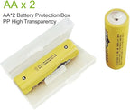 Fielect 2 x AA Battery Storage Case Holder Organizer Box Transparent 5Pcs - Image 4