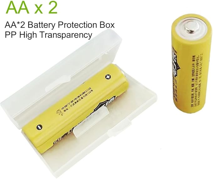 Fielect 2 x AA Battery Storage Case Holder Organizer Box Transparent 5Pcs - Image 4