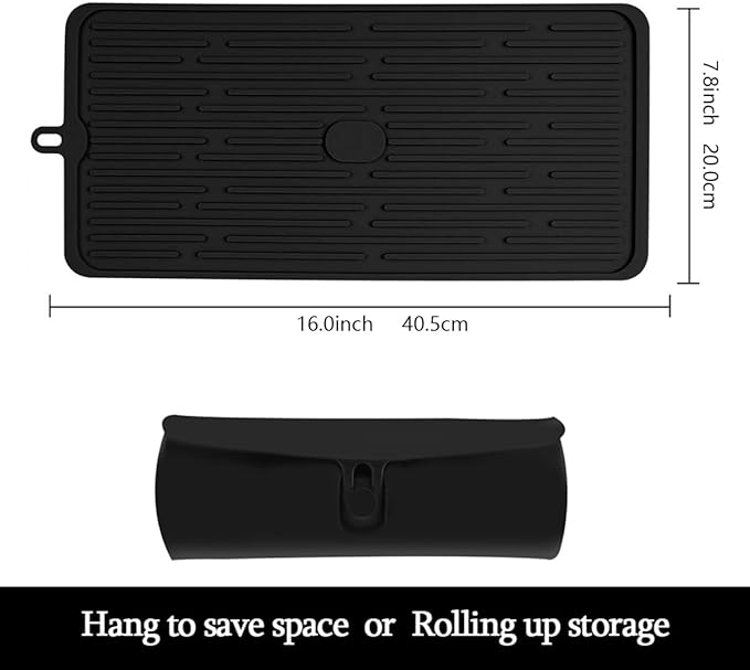Dish Drying Mat, Silicone Drying Mat Good Large Drying Mats - Image 2