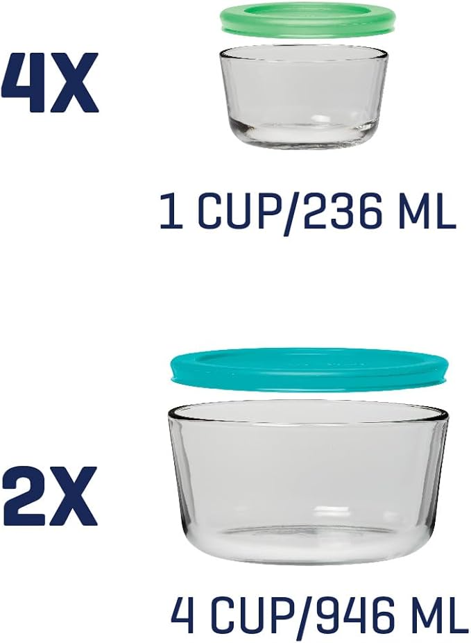 Anchor Hocking 12 Piece Glass Storage Containers - Image 5