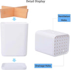 Toothbrush Holders Drainage for Bathrooms, 4 Slots Tooth Brushing Holder - Image 3