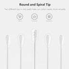 2500pcs Tiny Cotton Buds, with Round & Spiral, Suitable - Image 2