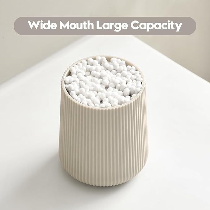 Beige Striped Toothbrush Holder - Image 2