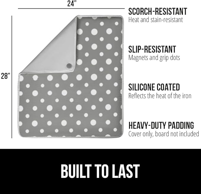 GORILLA GRIP Ironing Mat, Portable Iron Pad, Magnetic Cover - Image 2