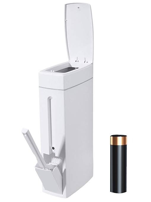 Slim Bathroom Trash Can, Bathroom Trash Can by Unknown