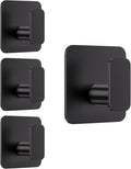Black Hooks for Hanging Heavy Duty, Adhesive Hooks for Shower, Waterproof & by Aikzik