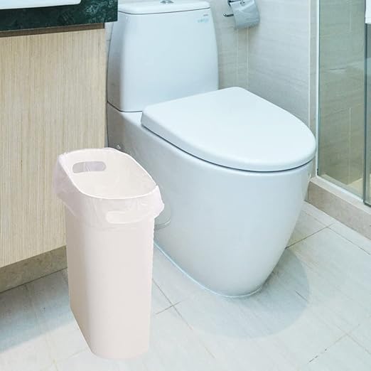Small Trash Can Plastic Bathroom Wastebasket 3.2 Gallon Slim Garbage Container - Image 3