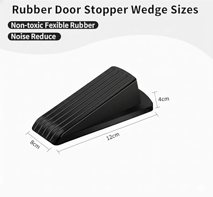 Heavy Duty Door Stop for Bottom of Door, Non-Slip Security Door Stopper for - Image 6