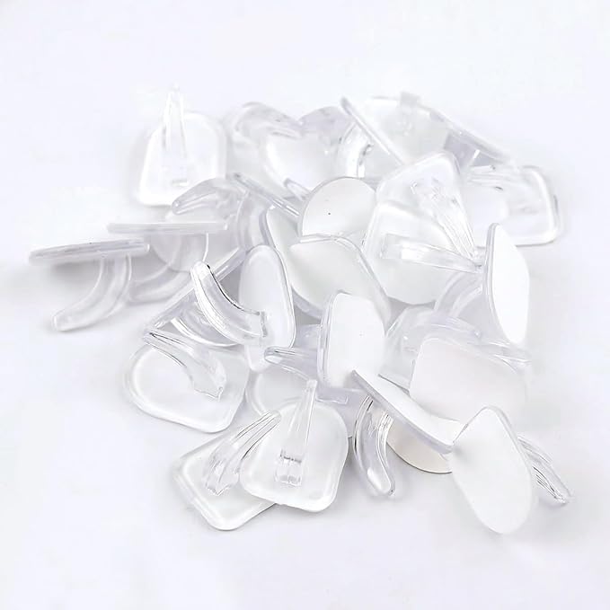 100 Pieces Clear Adhesive Wall Hooks - Image 5