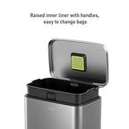 EKO Madison Matte Stainless 50 Liter/13.2 Gallon Step Trash Can w/Inner Liner - Image 2