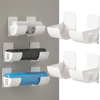 4 Pcs No Punching Trash Bag Dispenser Plastic Bag Holder, Wall Mounted Plastic by Myhiju