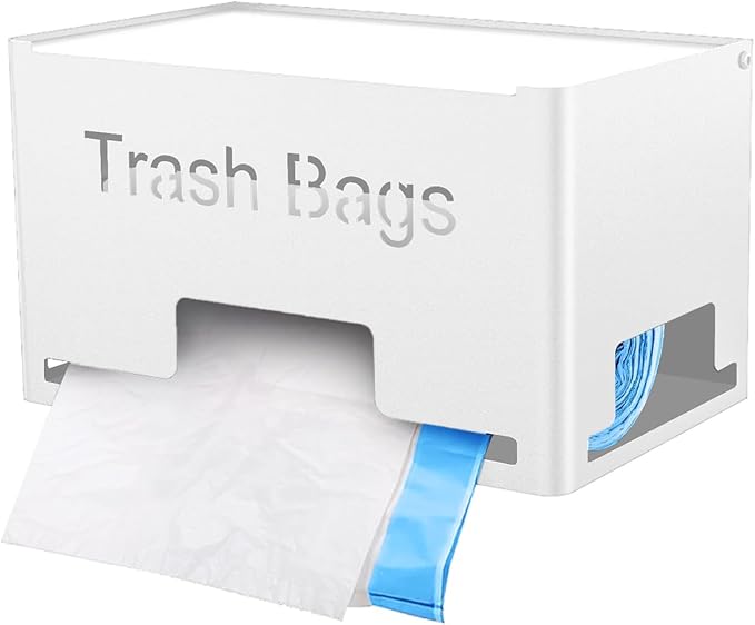 Large Trash Bag Holder Dispenser, Metal Garbage Bag Dispenser Roll Holder by STWWO