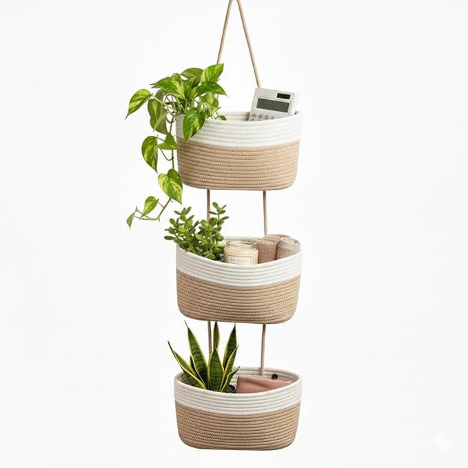 Hanging Wall Basket, Over the Door Hanging Basket by Britwicfr
