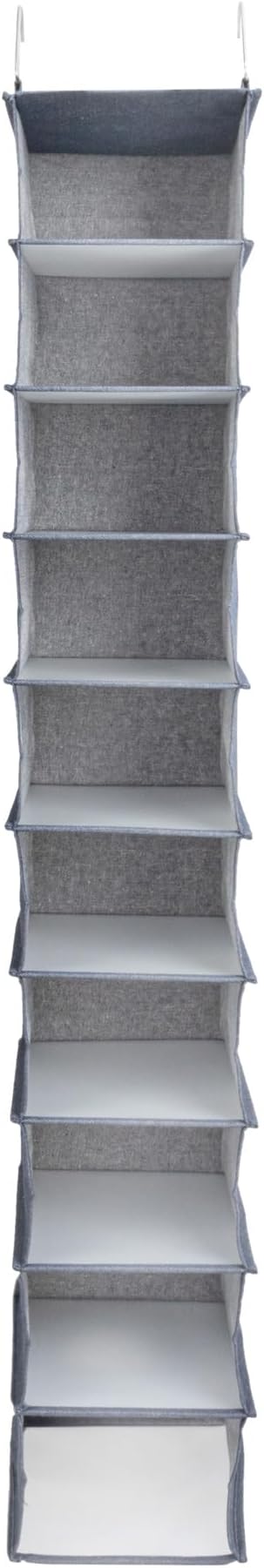 Household Essentials Hanging Narrow Cotton Blend and Plastic Closet Organizer - Image 5