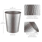 Monarch Abode Metal Bathroom Trash Can – Waste Basket - Image 2