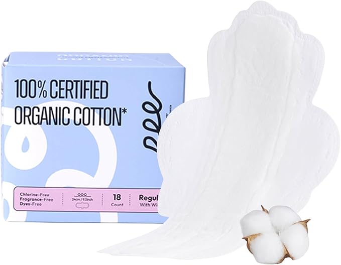 100% Organic Pads for Women, Organic Cotton Cover Pad by RPELife