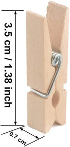 COOLAKE Wooden Clothes Pins 1.38 Inch 100 Pack Mini Photo Paper Peg Clips - Image 4