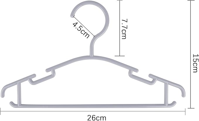 GoodtoU Toddler Hangers 100 Pack Gray Plastic Clothes Hangers - Image 3