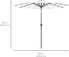 Best Choice Products 10ft Solar Polyester LED Lighted Patio Umbrella w/Tilt Adjustment and UV-Resistant Fabric - Image 7
