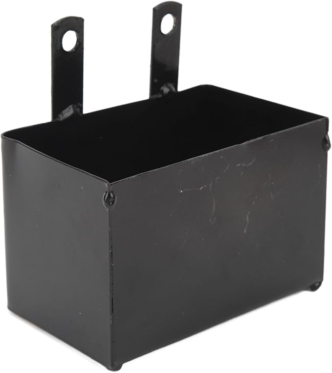 Battery Carrier Case, Motorcycle Battery Box Holder Black Rustproof Sturdy by Evgatsauto
