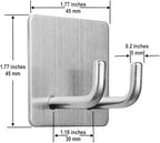 Adhesive Hooks, Razor Holder for Shower, Stick Bathroom Wall Towel Hooks - Image 5