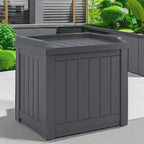 Suncast Small Deck Box Storage w/ Bench Seat for Indoor & Outdoor Use, 22 Gal., Cyberspace - Image 5