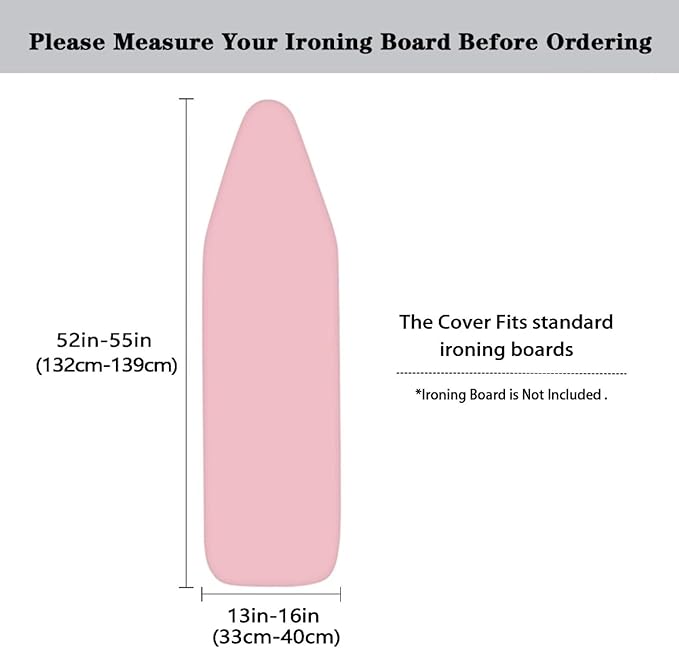Pink Ironing Board Covers Stylish Standard Washable Ironing Board Protector - Image 5