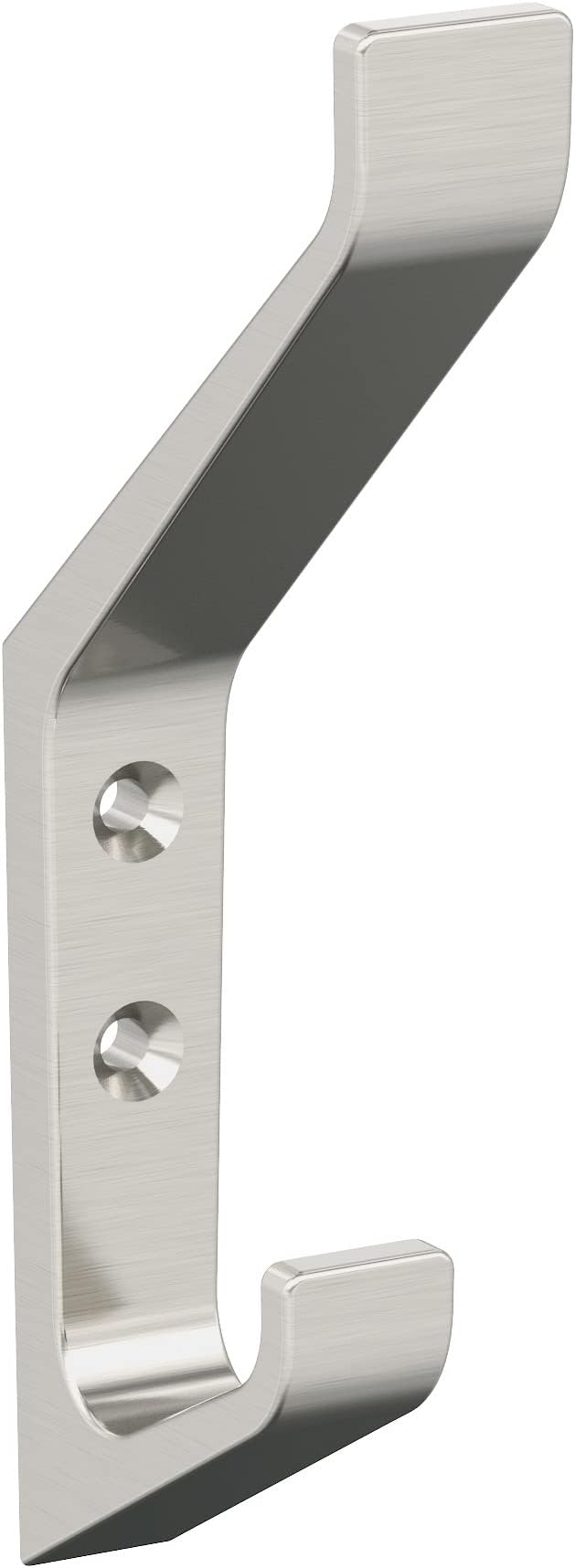 Amerock H37003G10 | Emerge Double Prong Decorative Wall Hook | Satin Nickel Hook by Amerock