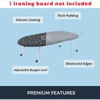 SAVUK 12 X 30 inch Smart Table Top Ironing Board Cover and Pad - Image 2