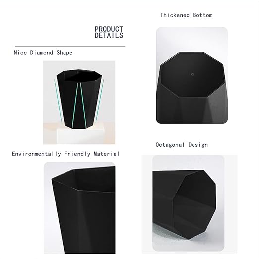 Bathroom Trash Can Garbage Can 1.8 Gallon Small Waste Basket Recycling Bin - Image 7