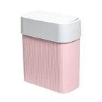 Bathroom Trash Can with Lid, 12L Small Plastic Garbage Can by ABEETE