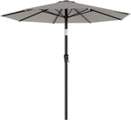 AreShark 9 FT Patio Umbrella for Outdoor, Outdoor Table Umbrella with Push Button Tilt and Crank, Outdoor Patio Umbrellas with 8 Sturdy Ribs for Market, Garden, Pool (Light Gray) by Unknown