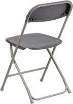 Flash Furniture Hercules Series Plastic Folding Chairs for Parties and Weddings, Stackable Commercial Event Seats, Set of 10, Gray - Image 5