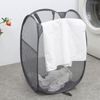 Foldable Mesh Popup Laundry Hamper, Laundry Basket Easy to Open and Fold - Image 4