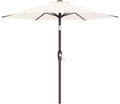 AreShark 7.5FT Patio Umbrella Table Market Umbrella with 6 Sturdy Ribs, Button Tilt/Crank, Heavy-Duty Outdoor Umbrellas for Pool, Deck, Garden and Backyard, Cream White by Unknown