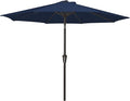 MEWAY 9ft Patio Umbrella Outdoor Table Umbrellas with Push Button Tilt and Crank, Market Umbrella 8 Sturdy Ribs for Deck, Garden, Pool and Backyard, Dark Blue by MEWAY