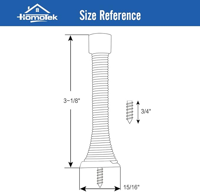 HOMOTEK 12 Pack Spring Door Stopper - Image 3