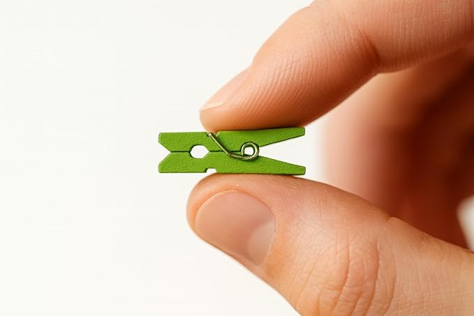 LWR CRAFTS Wooden Mini Clothespins 100 Per Pack 1" 2.5cm - Image 2