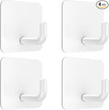 VIS'V Adhesive Hooks, Metal Shower Wall Stick on Hooks, Waterproof, 2 Extra by VISV