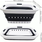SAMMART 41L Collapsible 3 Handled Plastic Laundry Basket - Image 2