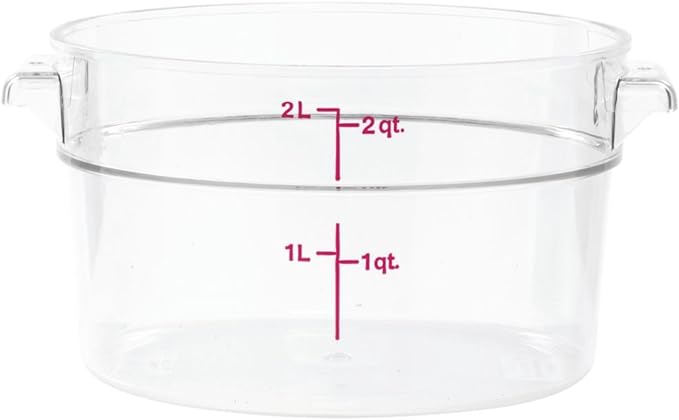 Cambro RFSCW2135 Camwear 2-Quart Clear Round Food Storage Container - Image 3
