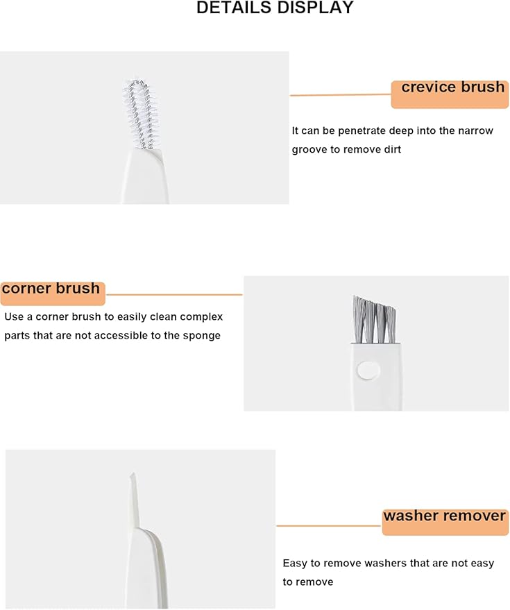 Tiny Cleaning Brush-Mini Multi-Functional Crevice Cleaning Brush, Water Bottle - Image 3