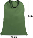 Cotton Canvas Laundry Bag with Handles & Drawstring Straps, Heavy Duty Extra - Image 4
