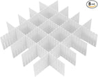 8pcs DIY Plastic Drawer Organizer Adjustable Drawer Dividers by WeFoonLo