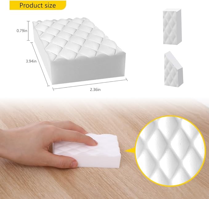Magic Sponges Eraser, 20 Pack Melamine Sponge in Bulk, 2X Density, Long Lasting - Image 6